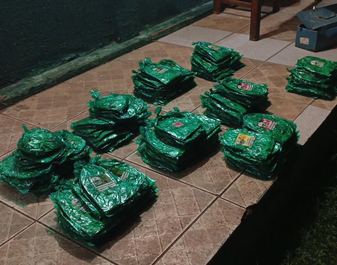COMBATE AO TRÁFICO NA FRONTEIRA: PMRO E 6º BIS APREENDEM FOLHAS DE COCA NO RIO MAMORÉ