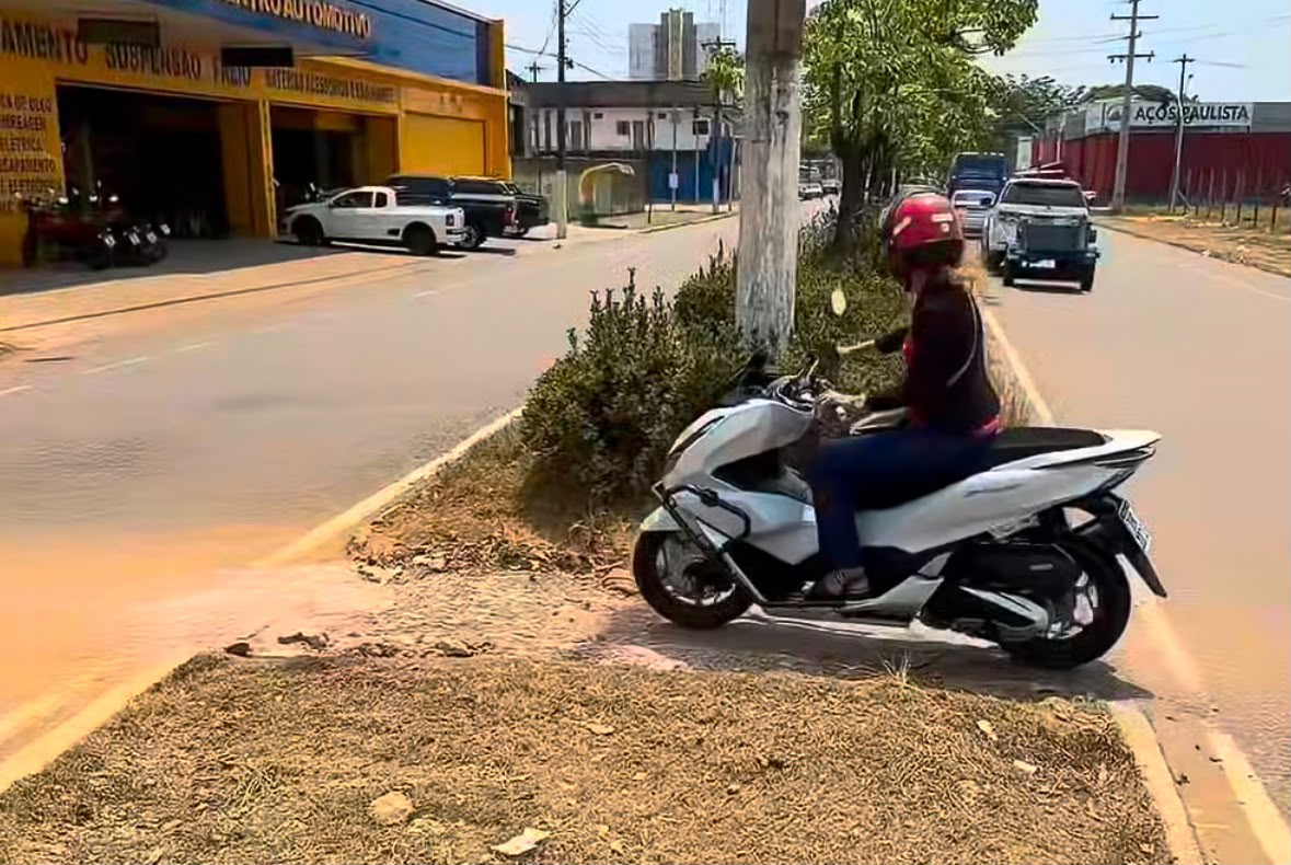 Pedro Geovar solicita melhorias em canteiro após multas a motociclistas em Porto Velho