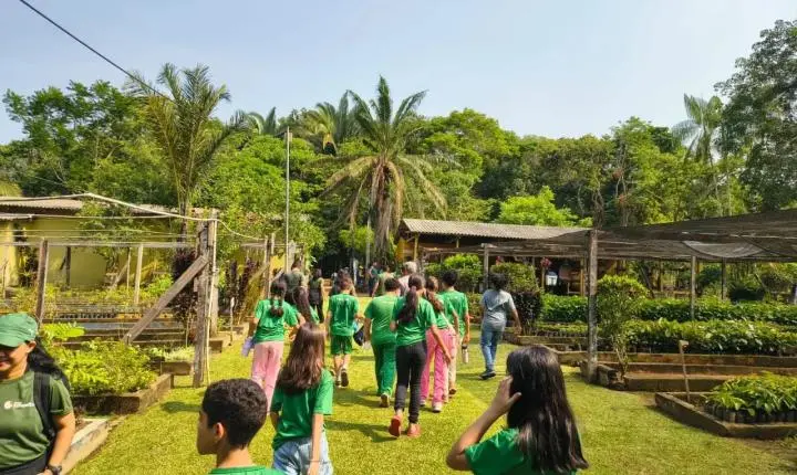 Estudantes da EMEIEF Belezas do Buriti conhecem a natureza em passeio educativo