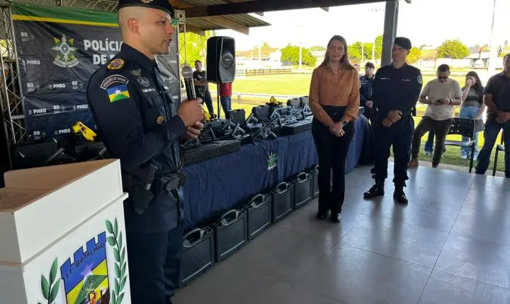 Governo de Rondônia por meio da Polícia Militar inicia entrega de armamentos em municípios do eixo da BR-429